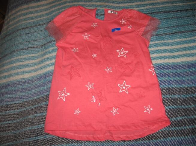 Nowa bawełniana bluzka Pepco-128cm, w gwiazdki