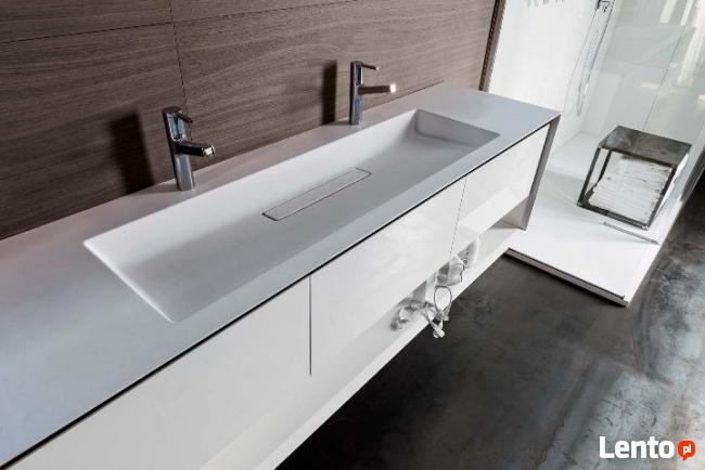 Umywalki na wymiar - blaty kompozytowe Corian, Krion, GFK