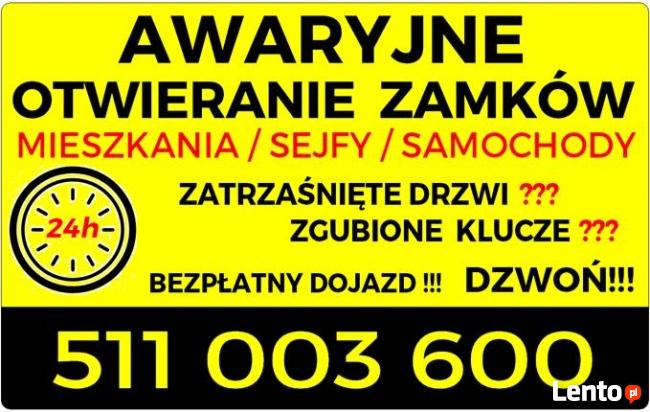 ŚLUSARZ 24 h Awaryjne Otwieranie Zamków! Warmińsko Mazurskie