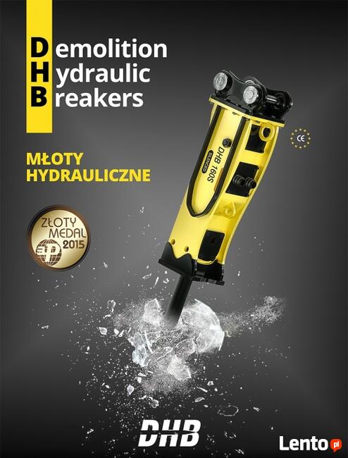 Młot hydrauliczny DHB 30S 330kg do koparko-ładowarek 5-9 ton