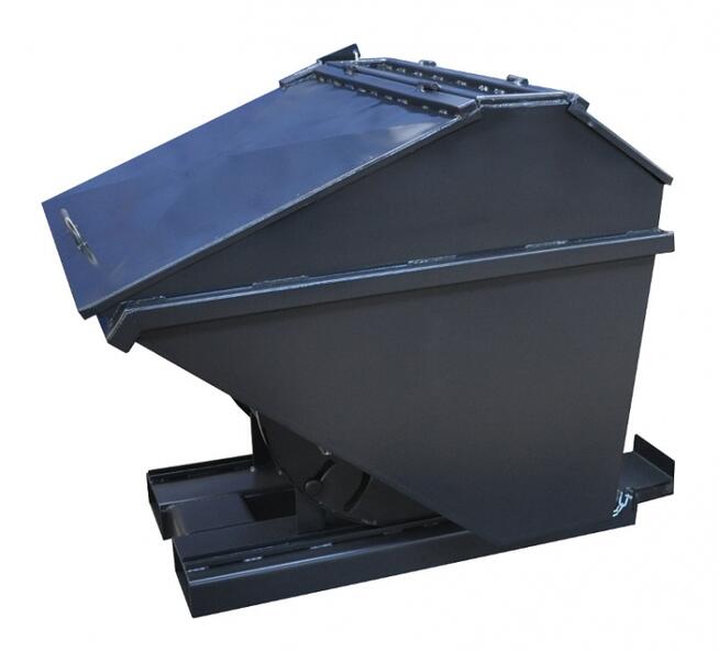 Pojemnik przechylny zamykany 0,8m³ na widły wózka widłowego
