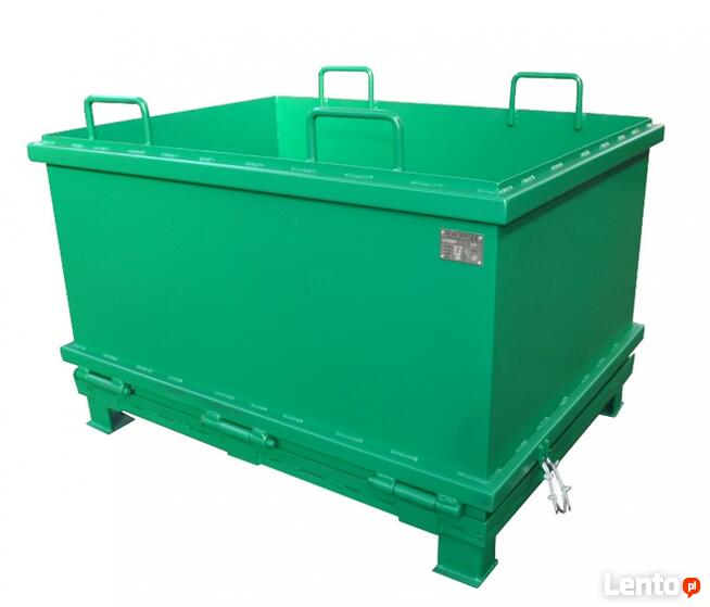 Pojemnik kontener z uchylnym dnem poj.0,6m³ na widły wózka