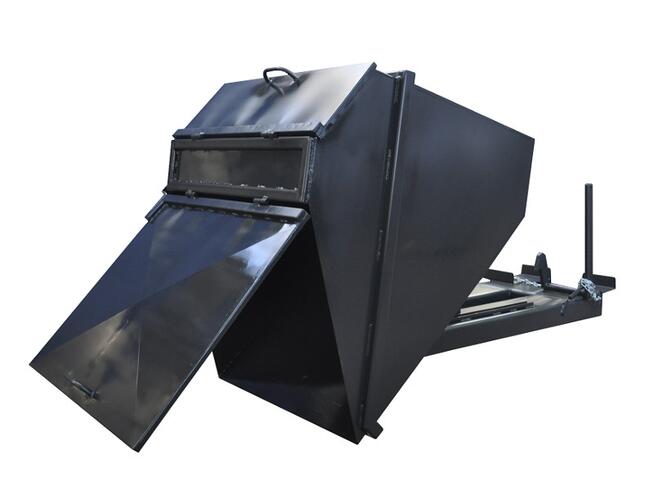 Pojemnik przechylny zamykany 0,8m³ na widły wózka widłowego