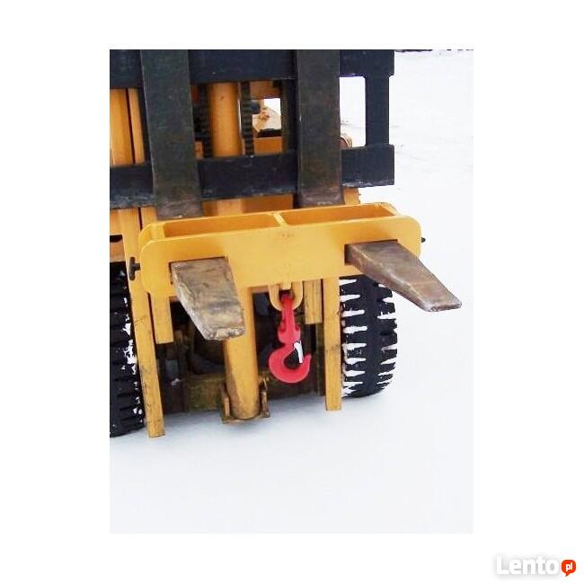 Uchwyt z hakiem na widły podwójny udźwig 2000kg