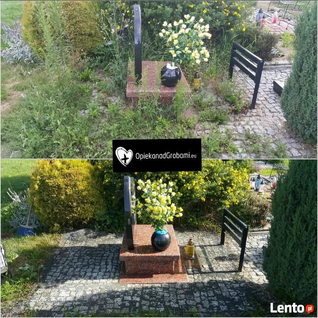 Podnoszenie zapadniętych pomników, ramy drewniane na cmentar