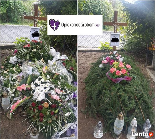 Podnoszenie zapadniętych pomników, ramy drewniane na cmentar