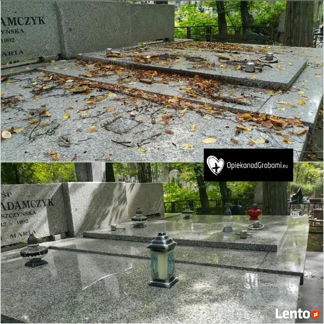 Podnoszenie zapadniętych pomników, ramy drewniane na cmentar