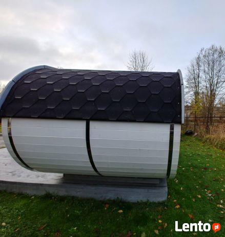 SAUNA FIŃSKA OGRODOWA BECZKA OWALNA LUKSUSOWA