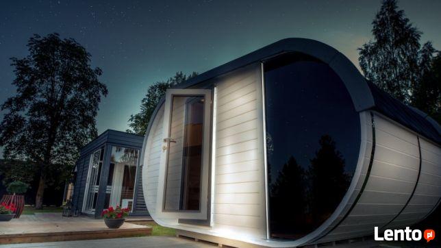 SAUNA FIŃSKA OGRODOWA BECZKA OWALNA LUKSUSOWA