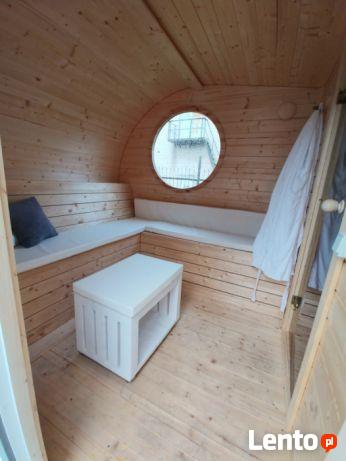 SAUNA FIŃSKA OGRODOWA BECZKA OWALNA LUKSUSOWA