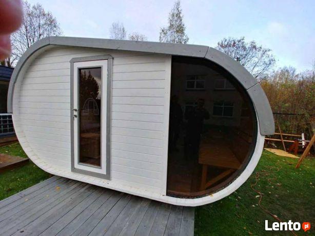 SAUNA FIŃSKA OGRODOWA BECZKA OWALNA LUKSUSOWA