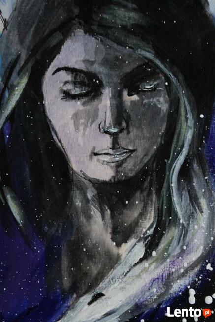 Obraz na drewnie ANIOŁ CZUWAJĄCY artystki Adriany Laube