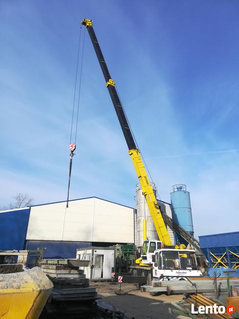 usługi dźwigiem do 110 t.Żuraw, podnośnik koszowy 35 metrów