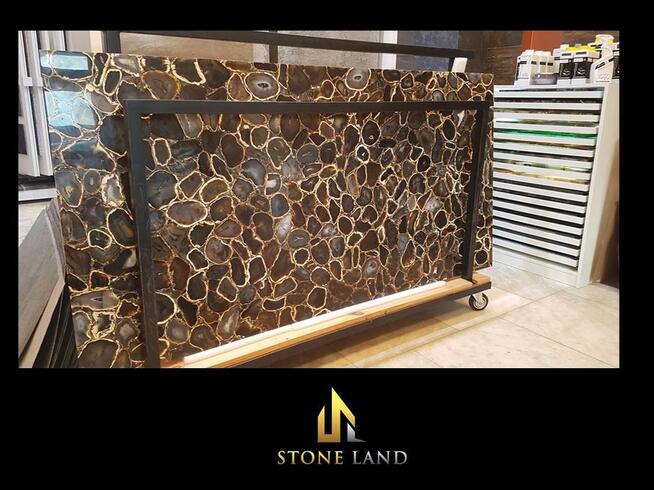 Płyta ozdobna z kamieni półszlachetnych agatów 120x200cm