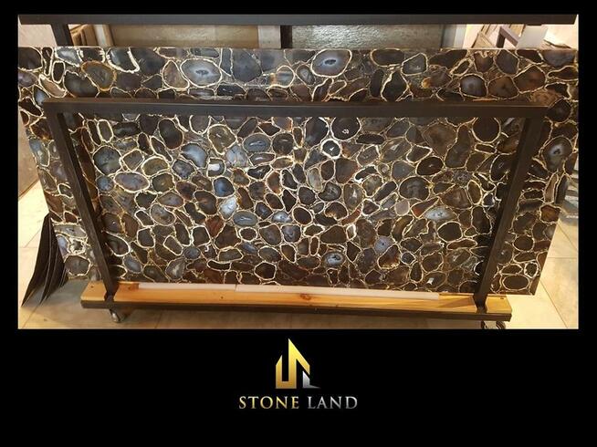 Panel dekoracyjny z kamieni agatów, różne kolory