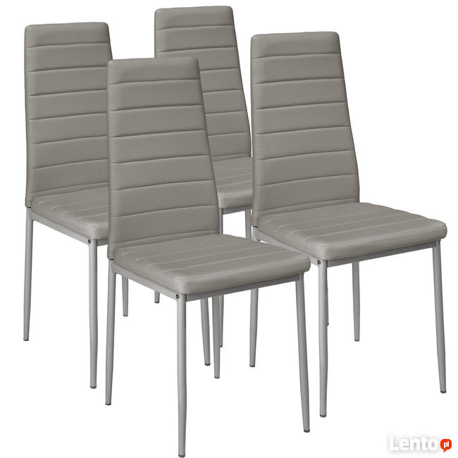 4 krzesła krzesła tapicerowane SZARE NOWE