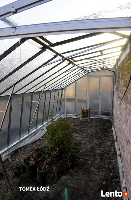 Szklarnia przyścienna stalowa ocynkowana oranżeria szklarnia