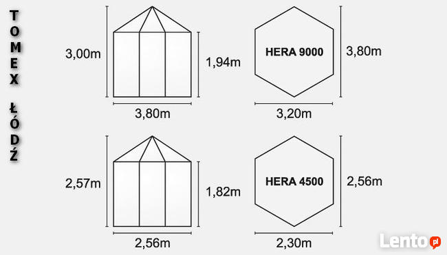 Oranżeria ogrodowa szklarnia pawilon ogrodowy Hera 9000