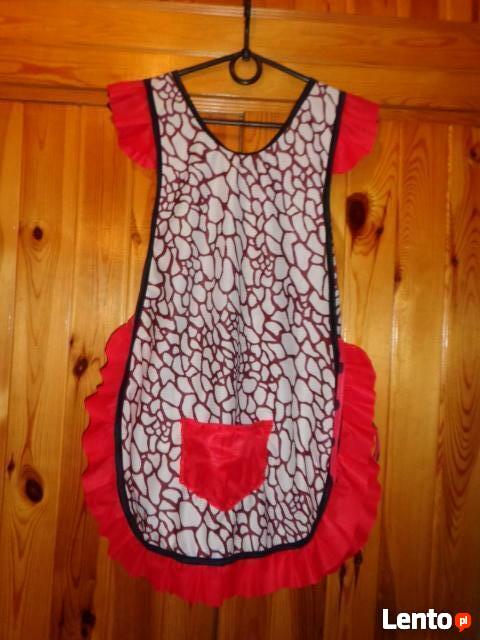 Fartuszki z kolorową falbanką nowe wiązane z boku