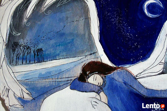 Obraz malowany na drewnie SYBERYJSKA HISTORIA rękodzieło