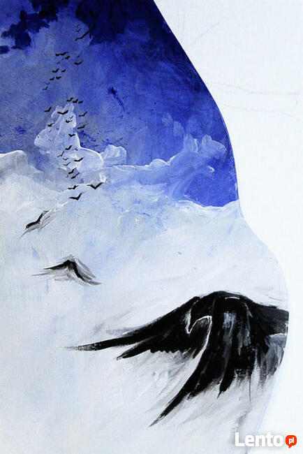 Obraz STRATOSFERA malowany na drewnie w kształcie kota