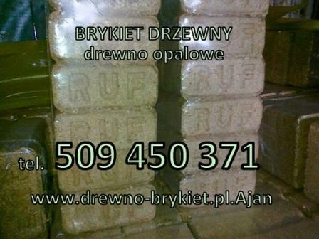 Brykiet drzewny RUF pakowany po 10kg dębowy i inne