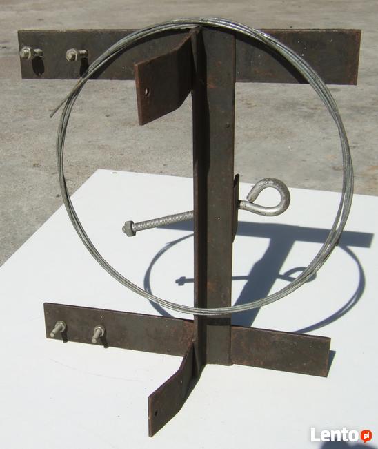 UCHWYT KOMINOWY MASZT OPASKA ANTEN DVBT KONSTRUKCJA STALOWA