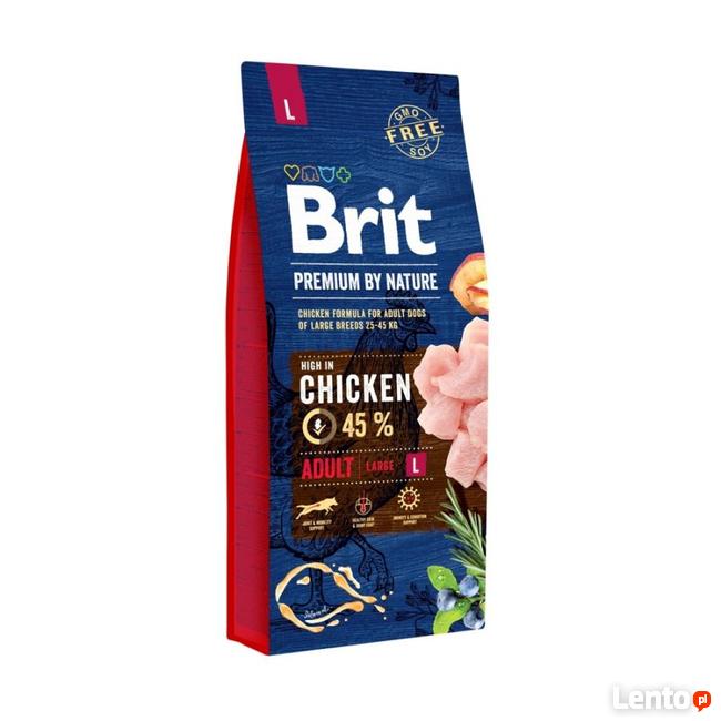 Brit Premium Adult L Large 15kg + 3kg GRATIS