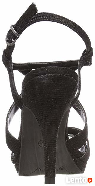 Na karnawał JANE KLAIN sandałki szpilka 38 brokat