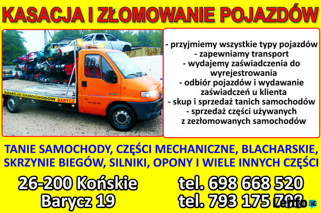 Kasacja Złomowanie Samochodów Skup Aut