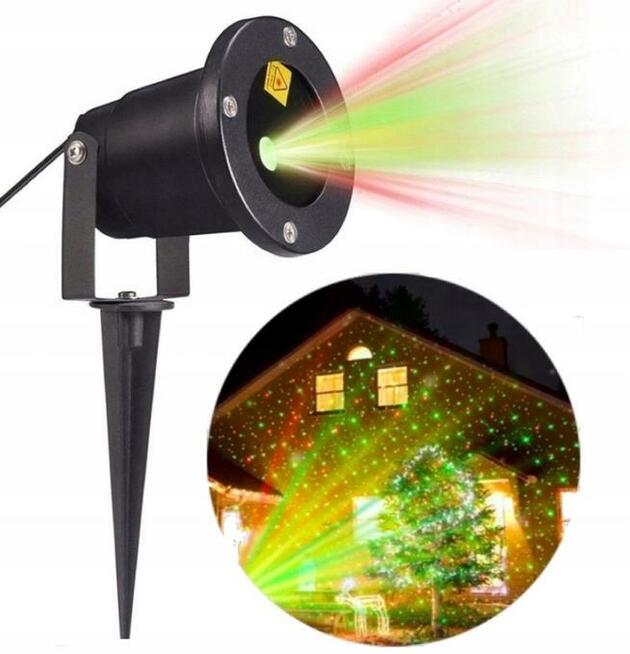 REFLEKTOR PROJEKTOR LASEROWY ILUMINACJE ŚWIĄTECZNE LED.