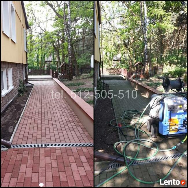 Mycie elewacji, mycie kostki brukowej, mycie dachów