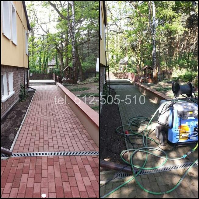 Mycie kostki brukowej, mycie elewacji, mycie dachów