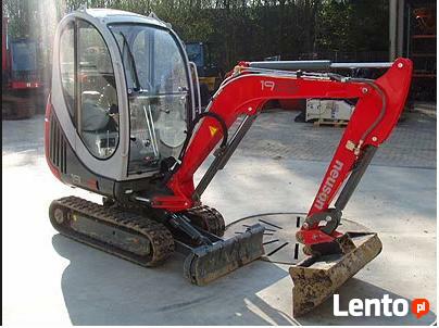Usługi minikoparką, koparko-ładowarką , prace ziemne