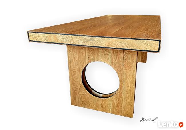 Stół dębowy, blat grubość 8 cm, 200x90x75, dąb monolit