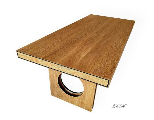 Stół dębowy, blat grubość 8 cm, 200x90x75, dąb monolit