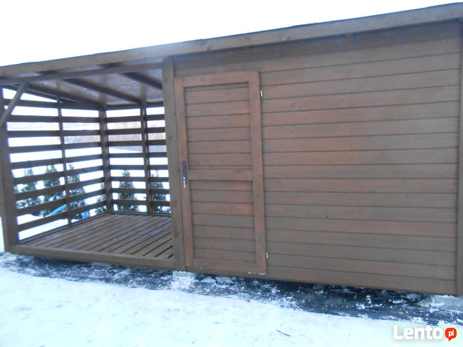 Drewutnia ze schowkiem 4 na 2 m