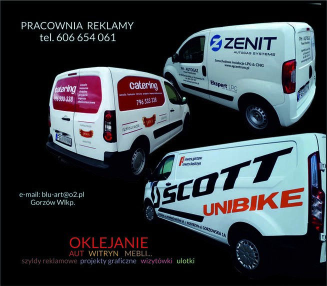 reklamowe oklejanie pojazdów REKLAMY