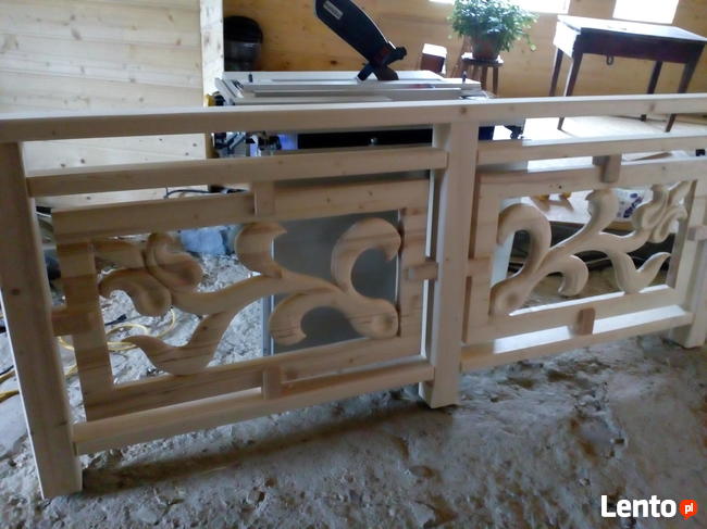 balustrady drewniane na schody lub na zewnątrz