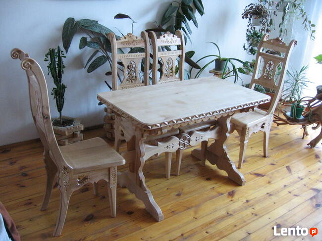 stoły drewniane