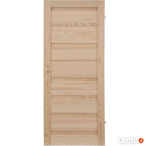Drzwi drewniane PRZESUWNE, standard, skrzydło, ościeżnica, f