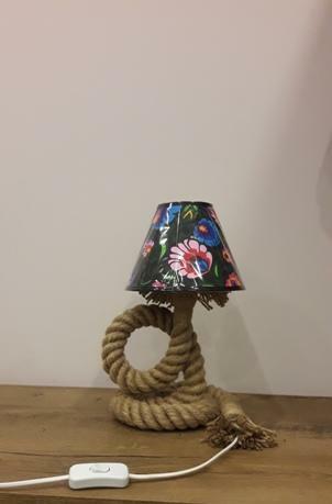Lampka nocna z liny jutowej MINI 33cm