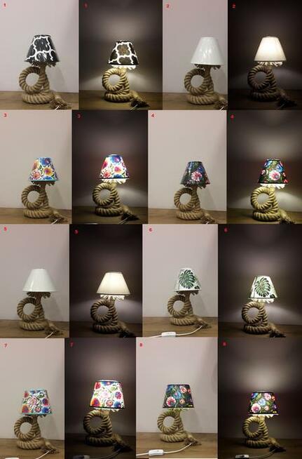 Lampka nocna z liny jutowej MINI 33cm