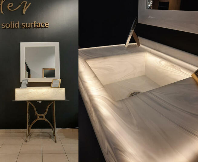 Umywalki kompozytowe na zamówienie SOLID SURFACE