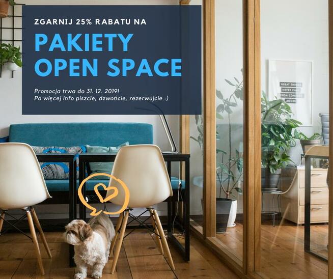 Biurko w coworkingu w centrum Poznania