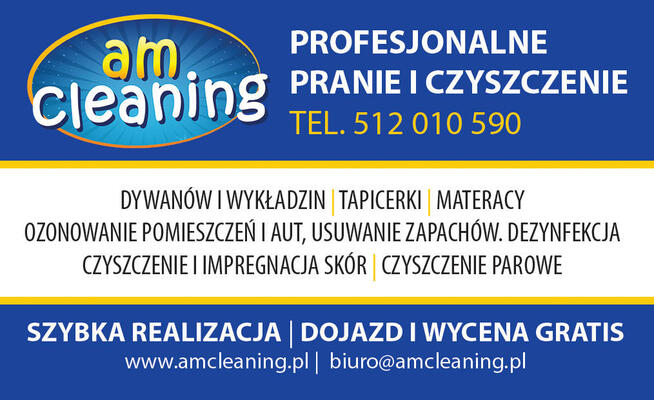 am cleaning - pranie dywanów, wykładzin, tapicerki meblowej