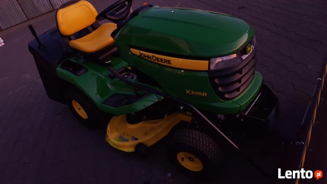 Traktorek kosiarka John Deere X305R silnik Kawasaki + pług
