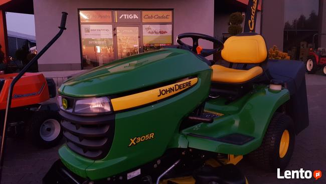 Traktorek kosiarka John Deere X305R silnik Kawasaki + pług