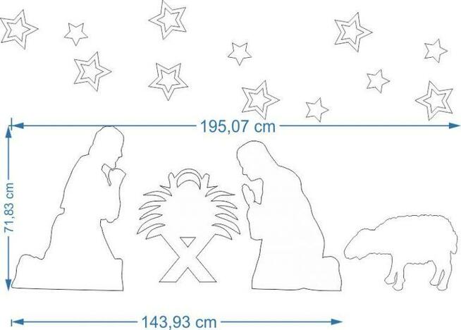 Zestaw dekoracji – Jasełka, scenka