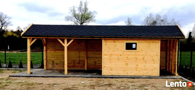 Na zamówienie: domek, wiata, altana 3w1 drewutnia składzik